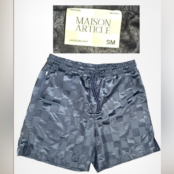 Madison Other - Madison Gray Checkered Men's Swim Shorts